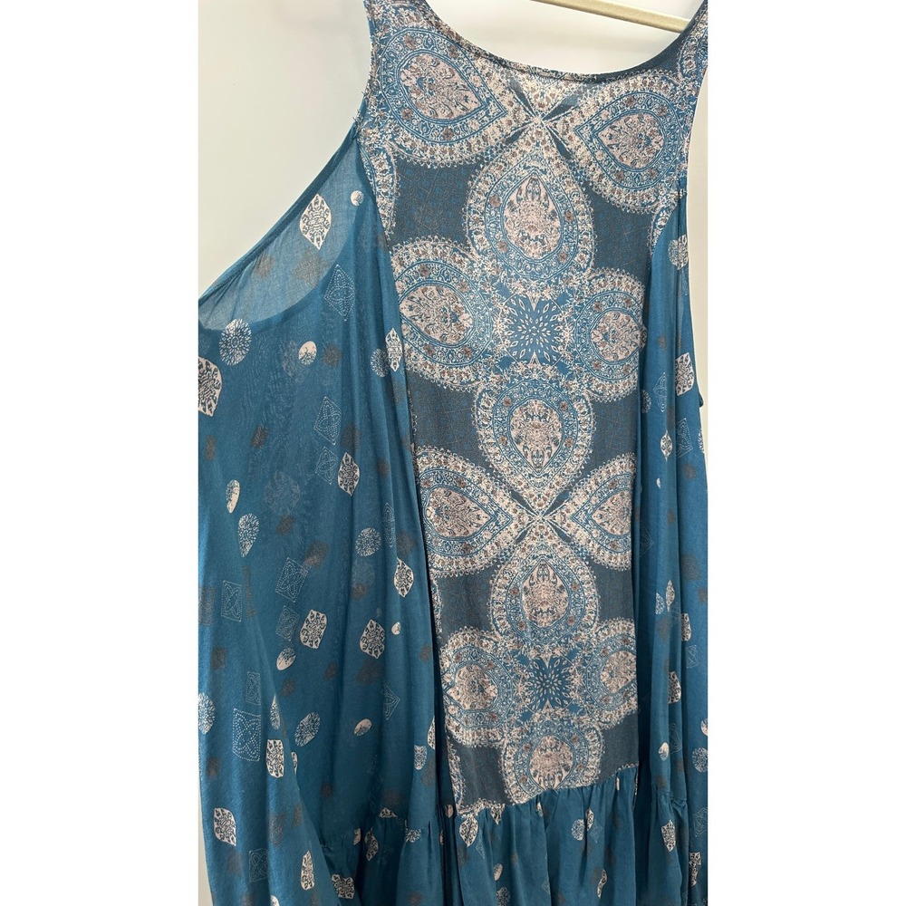 Intimately Free People Into You Sprinted Slip Dress Teal Boho Sabrina Carpenter - Picture 5 of 10